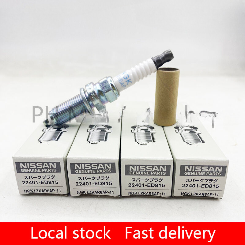 ของแท้ 4PCS NISSAN NGK Iridium หัวเทียนสําหรับ Almera 1.5 Latio Livina Sylphy LZKAR6AP-11 LZKAR6AP11