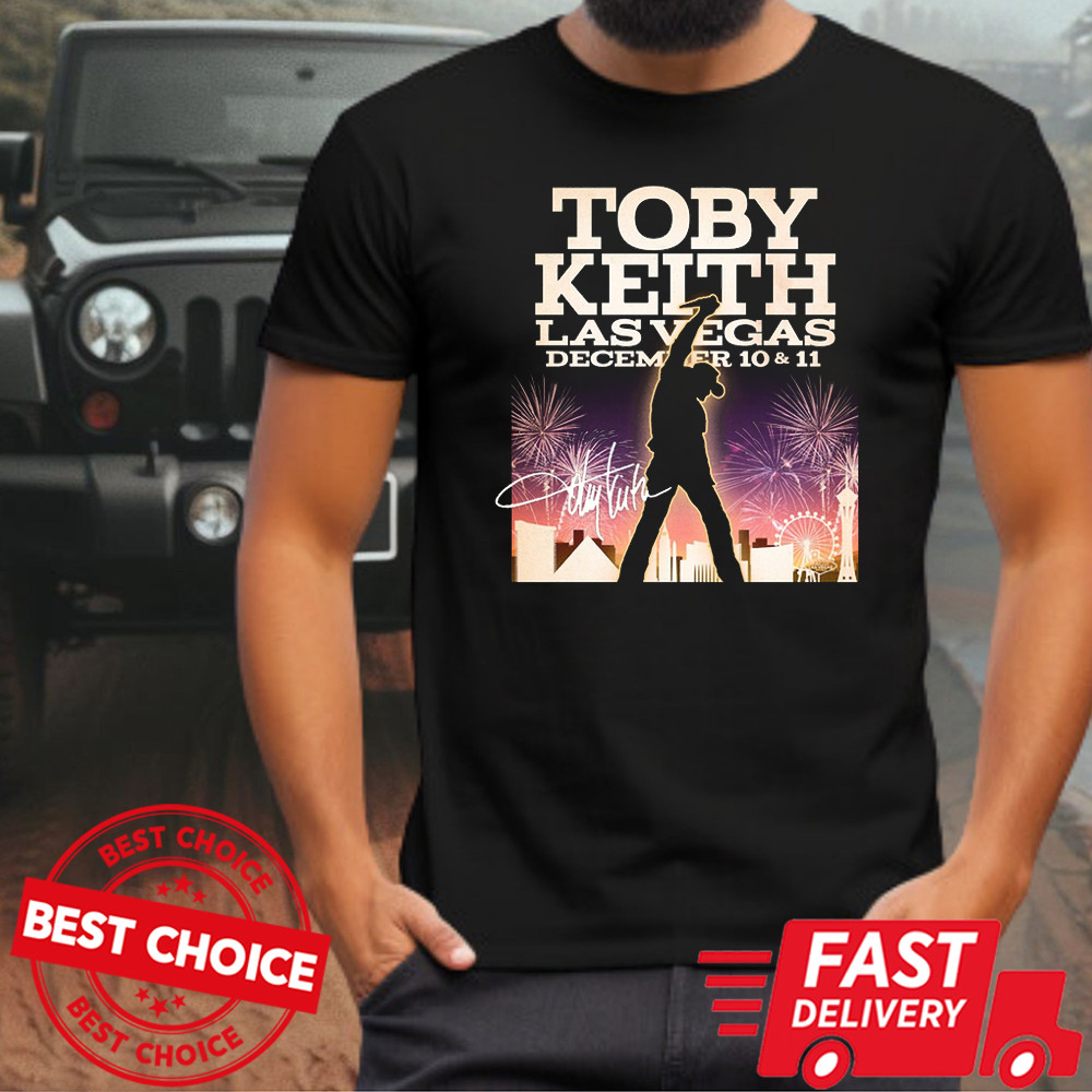 Toby Keith To Headline Two Vegas แสดงในเสื้อยืดผู้ชายธันวาคม Q6775