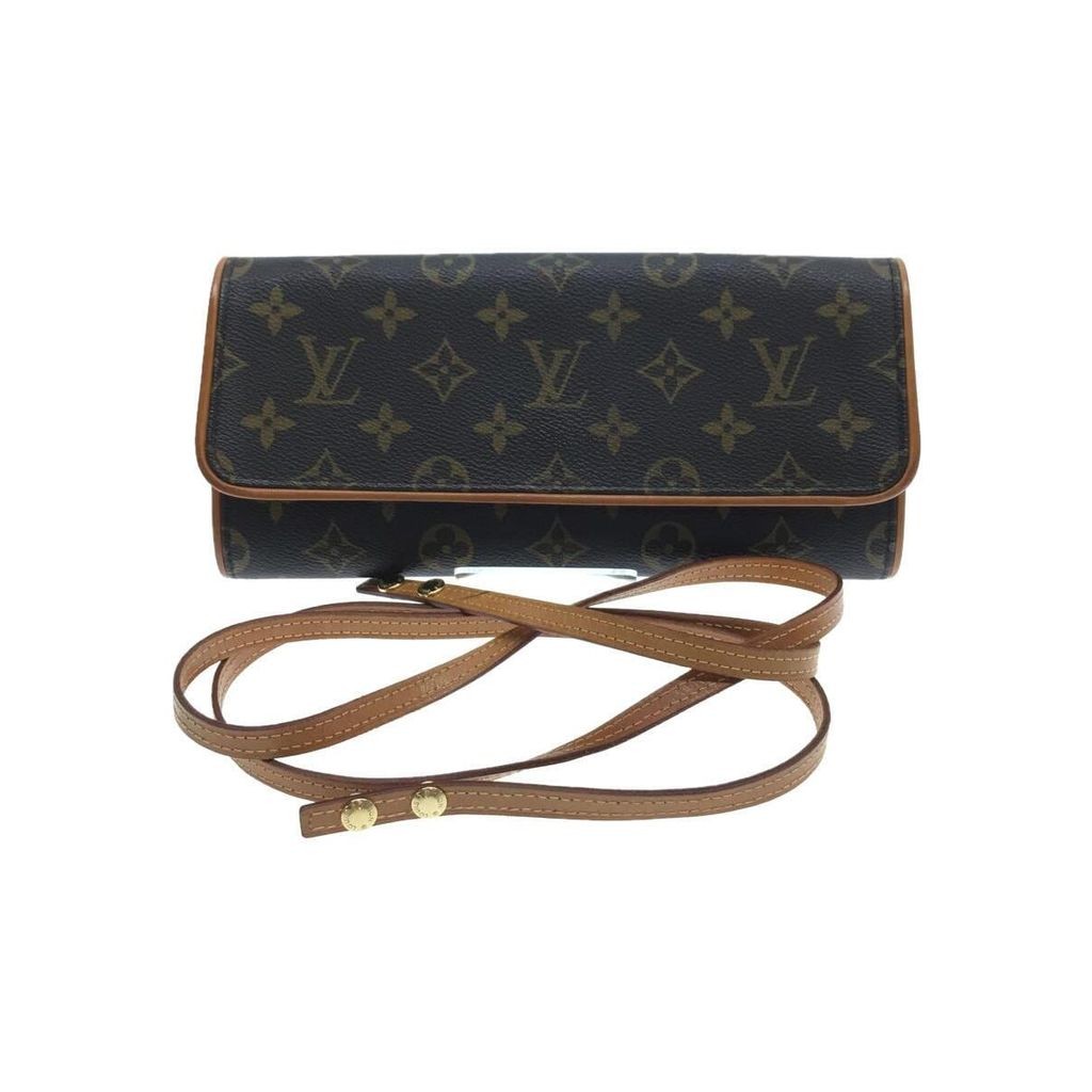 LOUIS VUITTON Shoulder Bag Pochette Twin GM_Monogram_BRW PVC BRW Brown M51852 Direct from Japan Seco