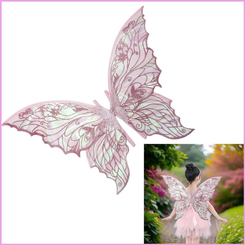 Cinn Fairies Elves Angel Wing ผู้หญิงสาวฮาโลวีนคอสเพลย์เครื่องแต่งกายปีกผีเสื้อการแสดงบนเวทีการถ่ายภาพ