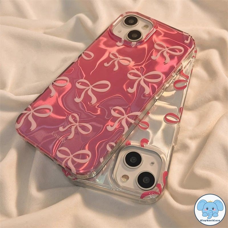 เต็มจอแฟชั่นโบว์เคส OPPO A15 A17 A7 A60 A16K A1K A38 A3s A98 A58 A9 A78 A57 A31 Reno 5 11 10 6 8T เงาลูกฟูก TPU นุ่มเคส