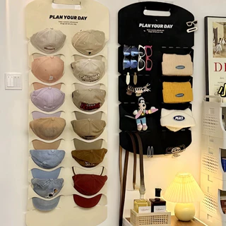 ที่แขวนหมวก ที่แขวนหมวกสักหลาดหลังประตู แขวนได้หลายหมวก ใช้ในบ้าน ห้องแต่งตัว ประหยัดพื้นที่ในบ้าน