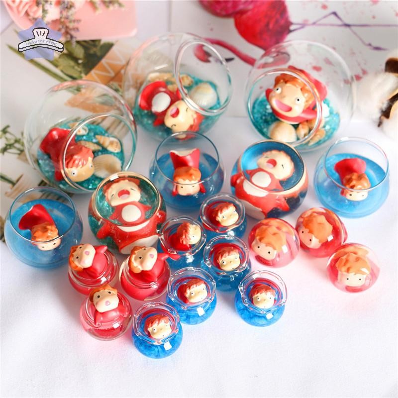 [estereryfor] Anime Goldfish Princess Ponyo Micro Landscape Jewelry Mini Luminous Goldfish Ji Glass 