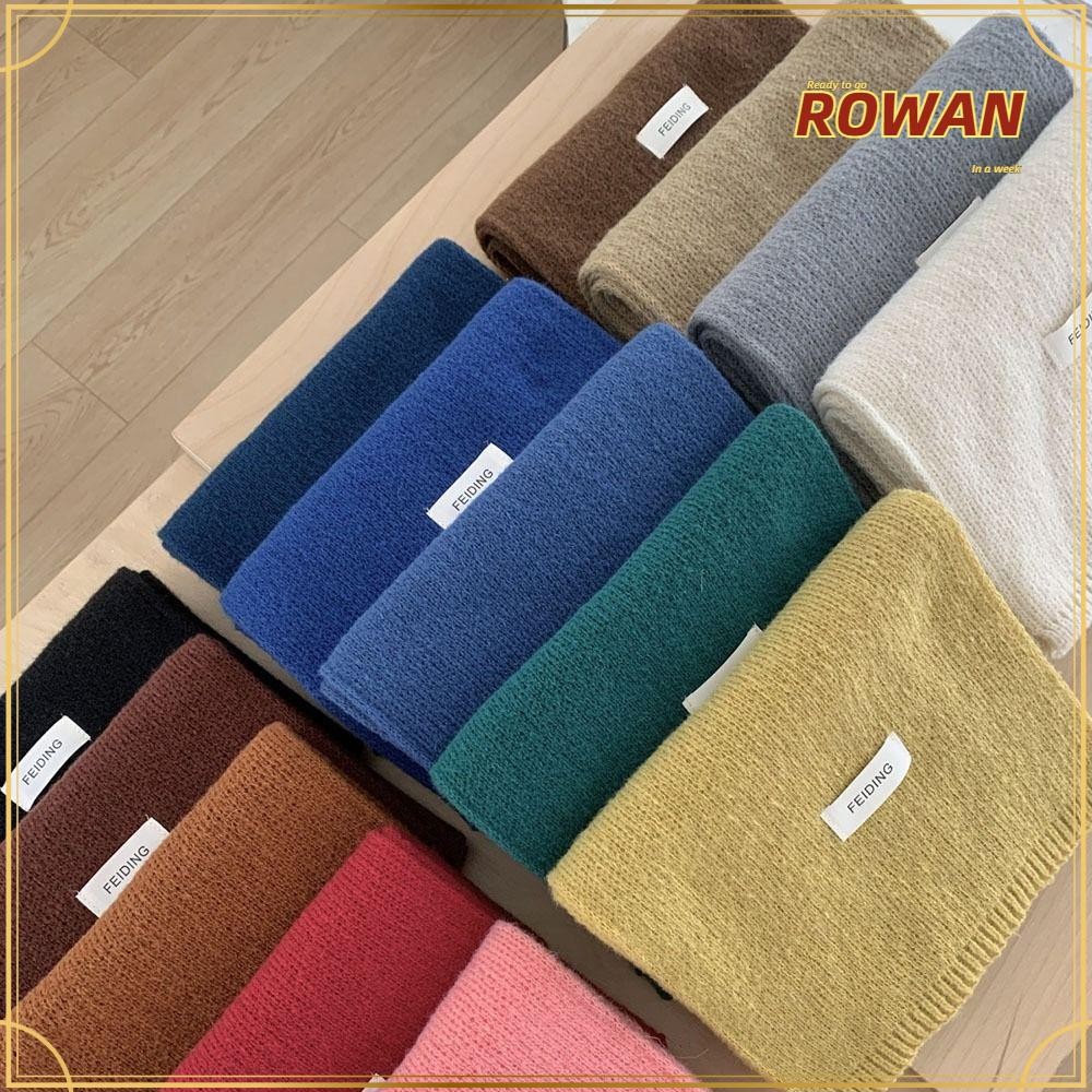Rowans ผ้าพันคอข้าม, ผ้าพันคอถักสีทึบทําด้วยผ้าขนสัตว์, ปลอกคอปลอมข้นอุ่นหญิง