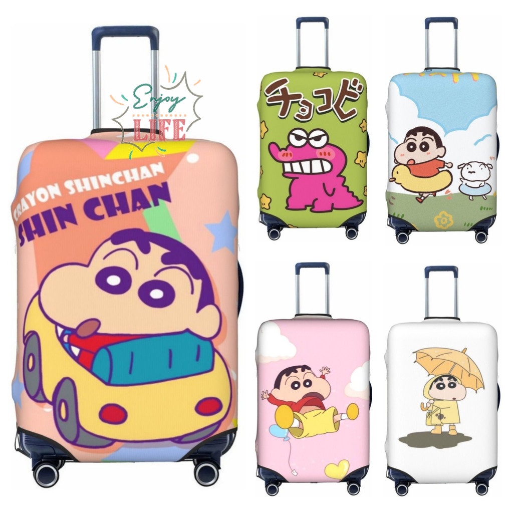 SpotCrayon Shinchan หนากระเป๋าเดินทาง Spandex ยืดหยุ่นกระเป๋าเดินทาง Protector ป้องกันฝุ่นกันน้ําของขวัญ N710