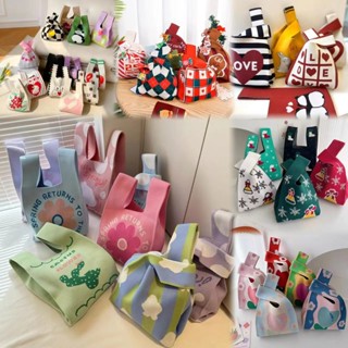 i happy shop: พร้อมส่งไทย:กระเป๋าถือลําลอง ผ้าถัก ลายสก๊อต แ…