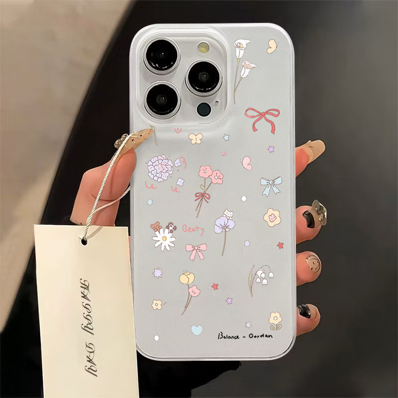 ช่อโบว์นิ่มกันกระแทก TPU เคสไอโฟน for iPhone 11 12 13 14 15 16Pro Max XR XS X 7/8P