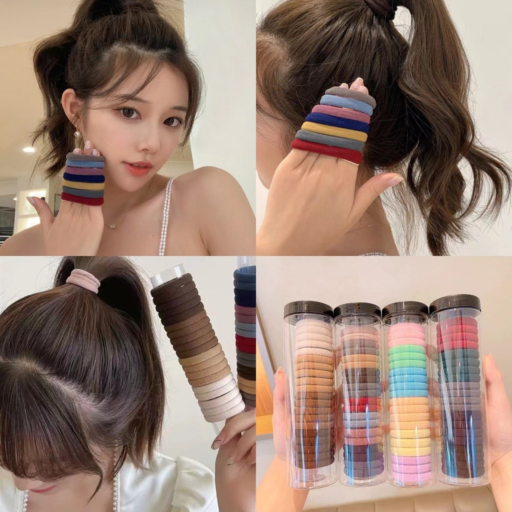 💜Bonnie💜​ยางมัดผมผ้ากำมะหยี่ ฟีลเกาหลีคาวาอี้ 20ชิ้นต่อ1กล่อง ยางรัดผม ผ้ายืดเยอะ มัดผม ไม่กินผม พร้อมส่ง