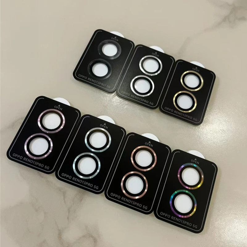 Oppo Reno13 Reno13Pro 9H โลหะคุณภาพสูงอลูมิเนียมเลนส์กล้องฟิล์มกระจกนิรภัยสําหรับ OPPO Reno 13 Pro Anti-Fingerprints เลนส์กันชน Protector