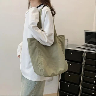 ญี่ปุ่น Minimalist Nylon Crossbody Bag แฟชั่นสไตล์ใหม่ Casual อเนกประสงค์ไหล่ความจุขนาดใหญ่สีทึบอินเทรนด์ Tote