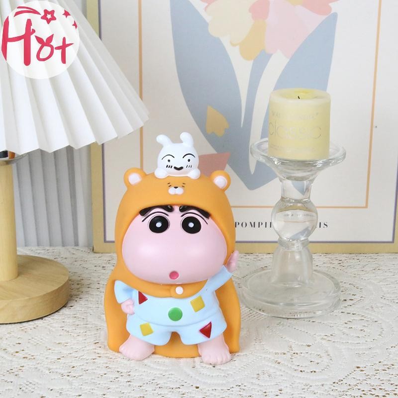 GE ใหม่อะนิเมะ Crayon รูป Piggy Bank PVC รุ่นรูปปั้นตุ๊กตา Piggy Bank โต๊ะตกแต่งของขวัญของเล่นสแควร์ - รูปที่ 5