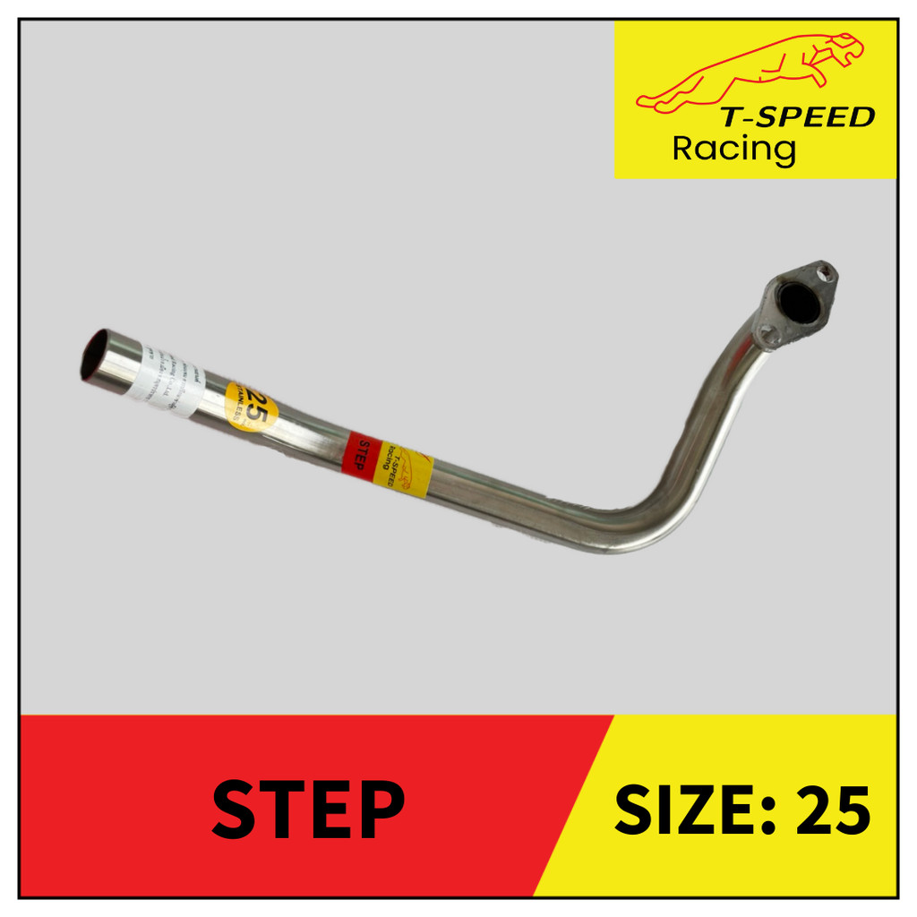 คอท่อ Suzuki STEP/ HAYATE   Stainless steel แท้ เกรด 304 หนา: 1.2 มิลลิเมตร  Size 25 m.m. price 350