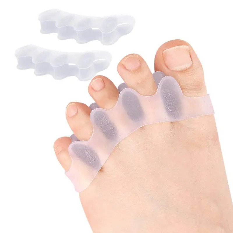 2 ชิ้น = 1 คู่ใหม่ป้องกัน Toes Separator เหมาะสําหรับ Bunion Corrector วัสดุ Soft Gel Straightener Spacers Stretchers Care เครื่องมือ