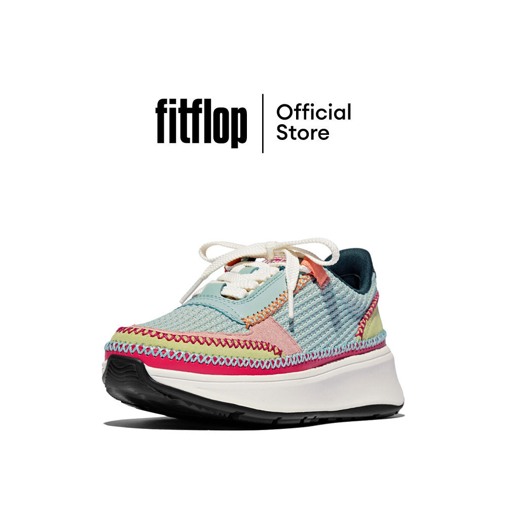 FITFLOP F-MODE CROSS-STITCH MATERIAL รองเท้าผ้าใบผู้หญิง รุ่น IA3-B95 สี MULTI COLOR