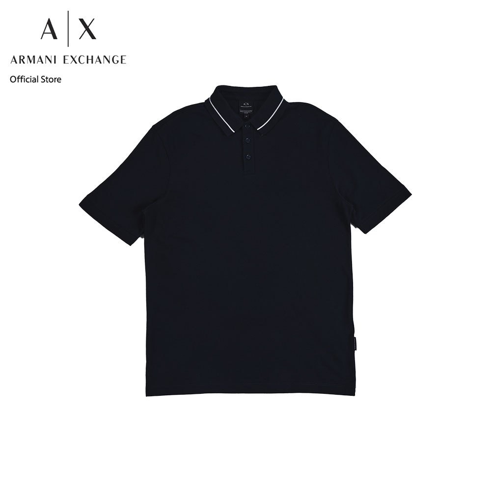 AX Armani Exchange เสื้อโปโลผู้ชาย รุ่น AX 6DZFAA ZJ9SZ1510 - สีกรมท่า