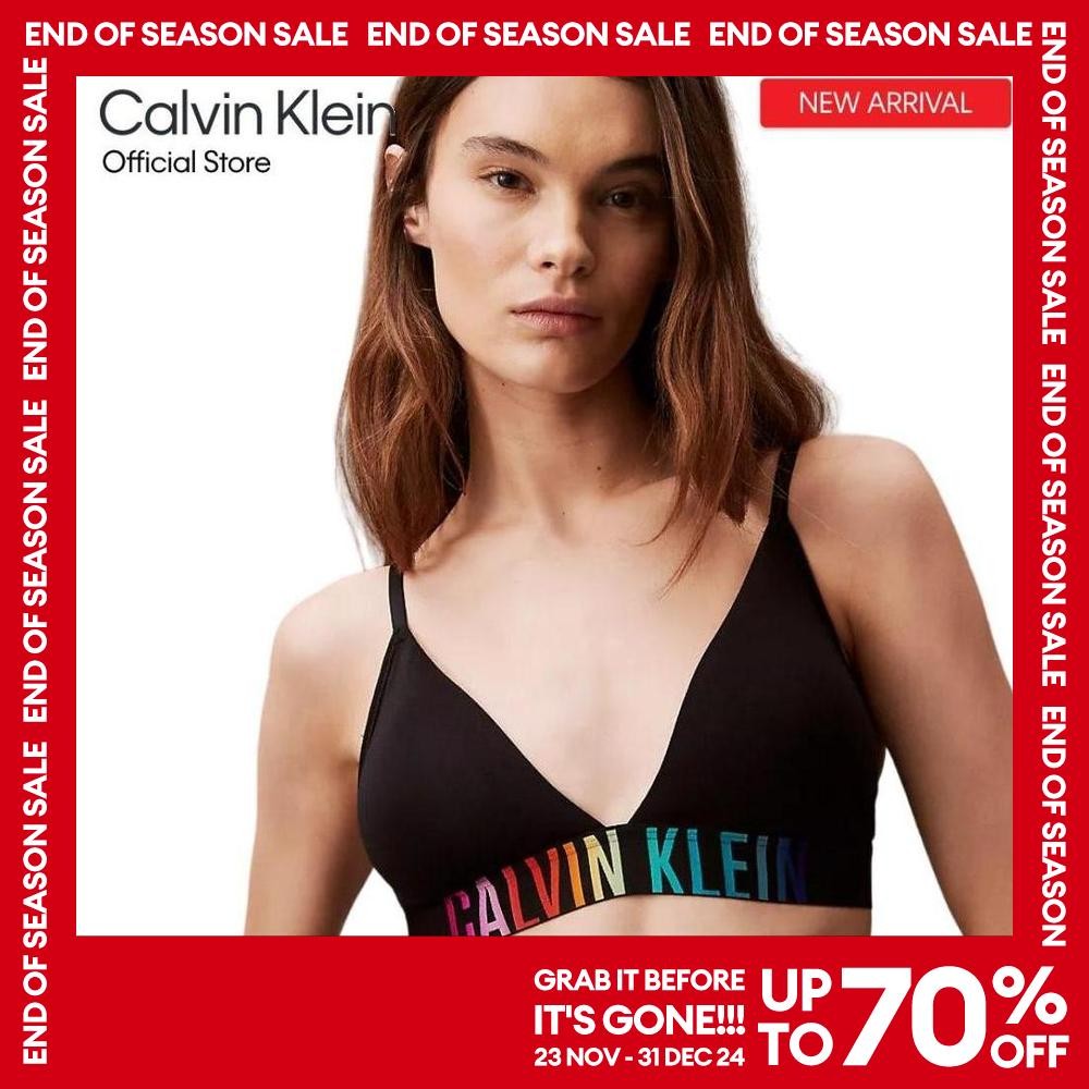 CALVIN KLEIN เสื้อชั้นในผู้หญิง Intense Power Pride Triangle Bra รุ่น QF7830 UB1 - สีดำ