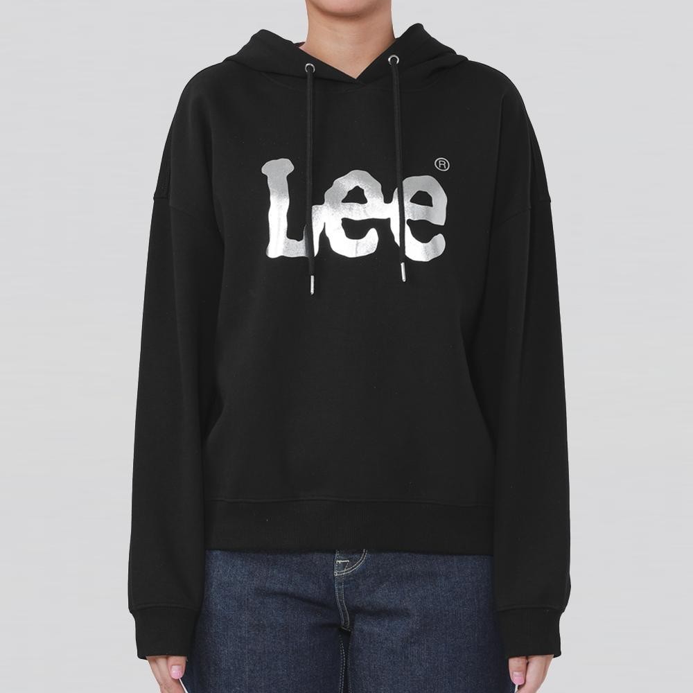 LEE เสื้อฮู้ดดี้แบบสวมผู้หญิง รุ่น LE S524WHODN88 สีดำ