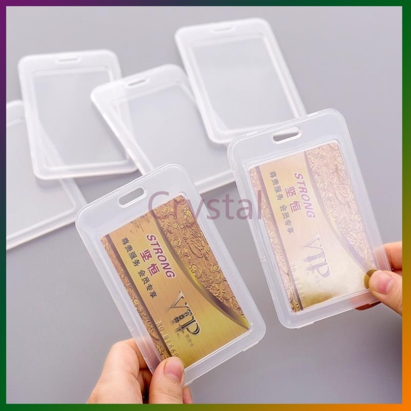 Crystal ที่ใส่บัตรพนักงาน กรอบบัตรใส ป้ายชื่อนักเรียน ซองใส่บัตรพนักงาน ID Card