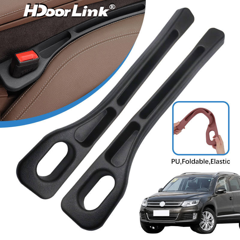 Hdoorlink 2 ชิ้นรถที่นั่ง Gap Filler ด้านข้างตะเข็บปลั๊กแถบรถที่นั่ง Gap Leak-proof บรรจุ Strip Storage Organizer
