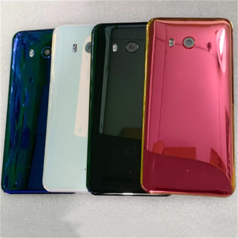 ฝาหลังกระจกกระจกด้านหลังสําหรับ HTC U11 U-3W U-1W อะไหล่สําหรับ HTC U11 แบตเตอรี่