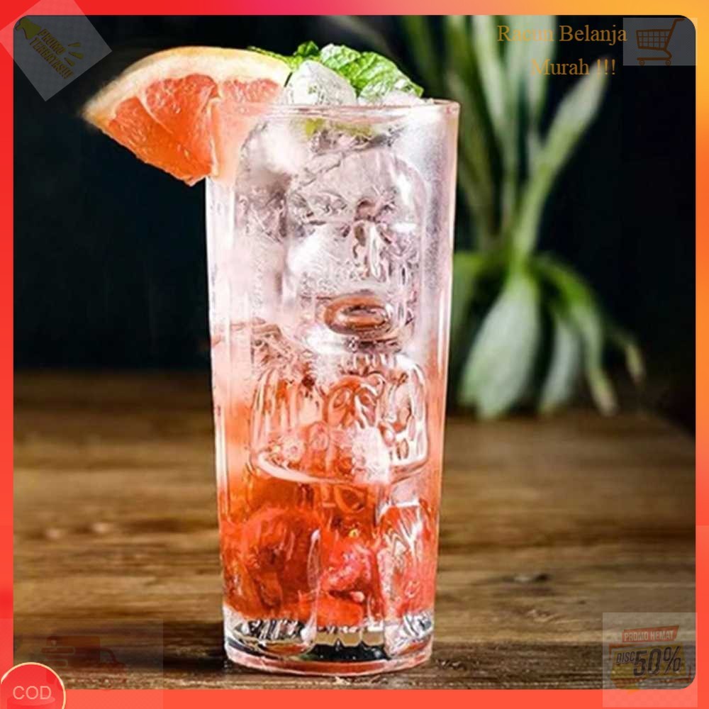 [AURORA] EWAYS แก้วค็อกเทล Mocktail Juice Hawaiian Tiki Glass 400ml - EY-40