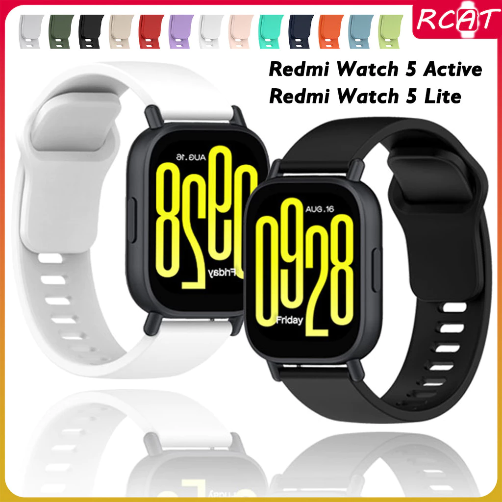 สายซิลิโคนกีฬาสำหรับ for Redmi Watch 5 Active/Watch 5 Lite สำหรับ for Huawei GT 5 4 3 Samsung/ amazfit/Xiaomi 22 มม.Band