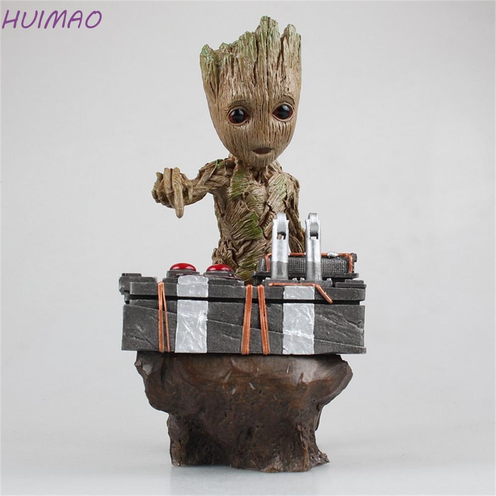 Huimao Groote ตุ๊กตาน่ารักของขวัญตกแต่งโต๊ะสําหรับเด็กตัวเลขการกระทํา Groot รูป