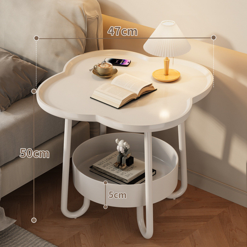 BHQ โต๊ะข้างโซฟา 2 ชั้น แข็งแรงรับน้ำหนักสูง เลือกได้ เรียบง่ายทันสมัย เคลื่อนย้ายง่าย - รูปที่ 2