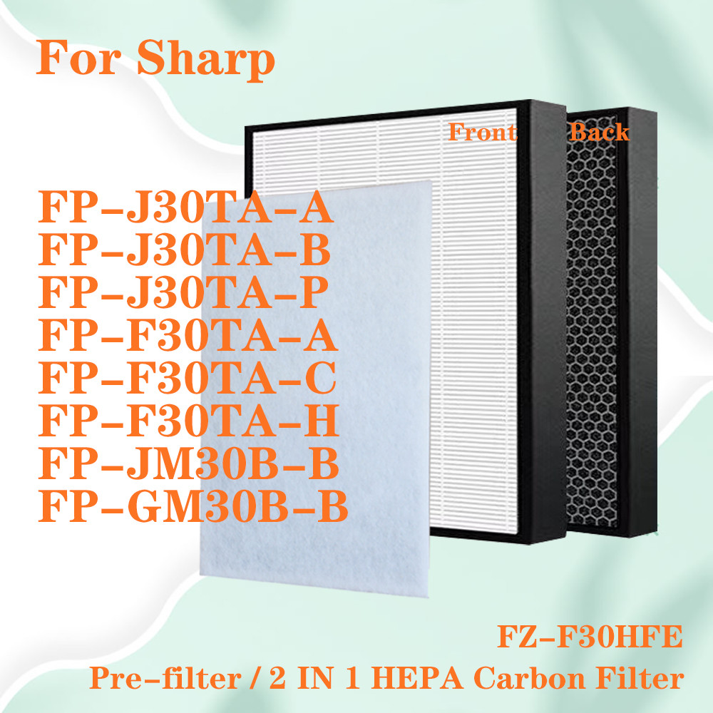 สําหรับ Sharp เครื่องฟอกอากาศกรอง FZ-F30HFE FP-J30TA-A FP-J30TA-B FP-J30TA-P FP-JM30B-B FP-GM30B-B F