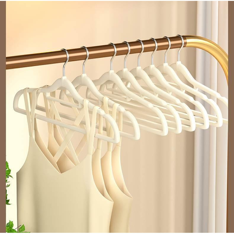 [มีช่องกันลื่น] ไม้แขวนเสื้อ 10-20 ชุด ไม้แขวนเสื้อกันลื่น โครงสร้างเหล็กเคลือบ สามารถหมุนได้ 360 องศา - รูปที่ 6