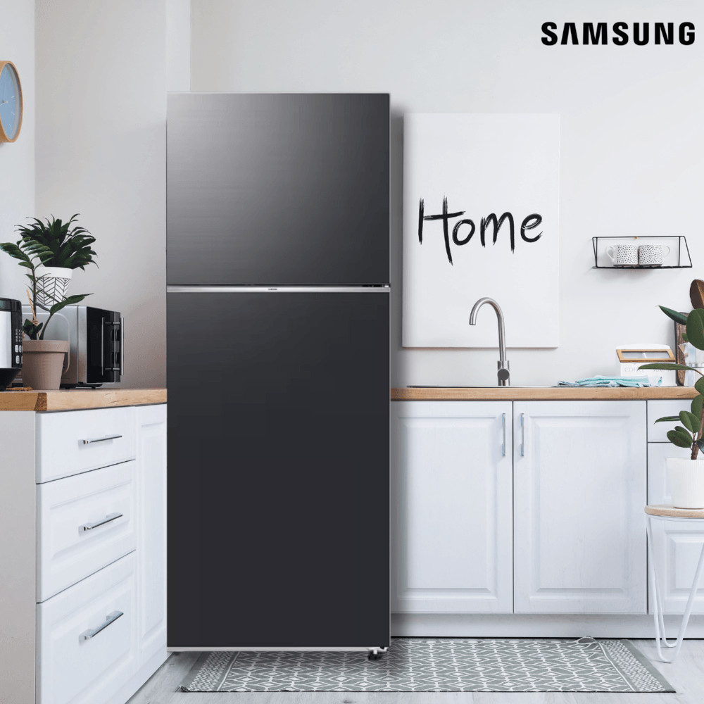 GlobalHouse SAMSUNG ตู้เย็น 2 ประตู ขนาด 13.9 คิว RT38CG6020B1ST สีดำ สินค้าของแท้คุณภาพดี