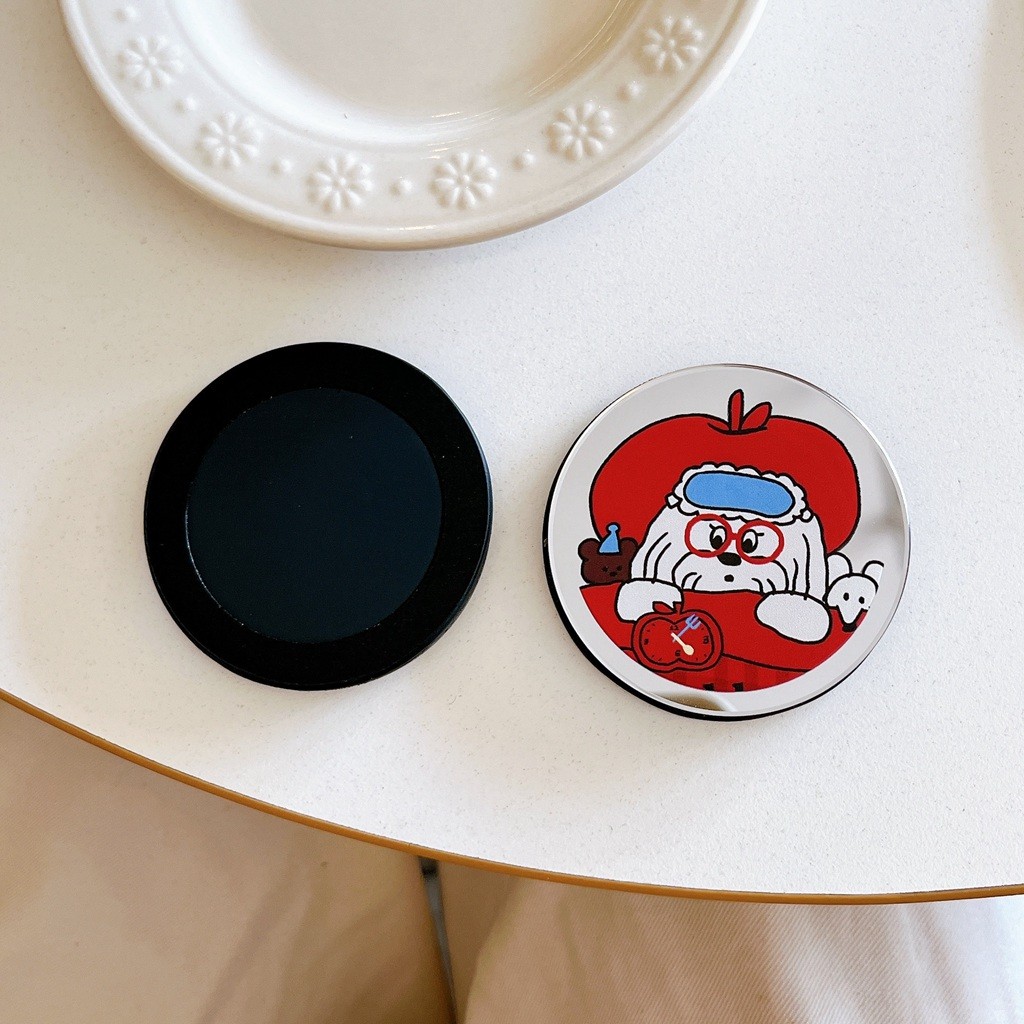 แม่เหล็กดึงดูดการออกแบบกระจกสุนัขดัชชุนการ์ตูนลูกสุนัขพิมพ์ใหม่รอบรูปร่างที่วางโทรศัพท์ขาตั้งสําหรับเปลือยโทรศัพท์มือถือ แม็กเซฟ กรณีแท็บเล็ตโทรศัพท์มือถือป้องกันการต - รูปที่ 5