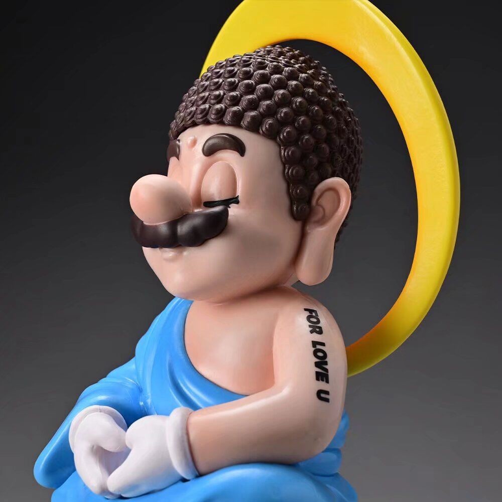 ขนาดใหญ่ Super Mario GK Buddha Mario รูปปั้นรูปตกแต่งเกม สินค้า 362♚♛✙12.27