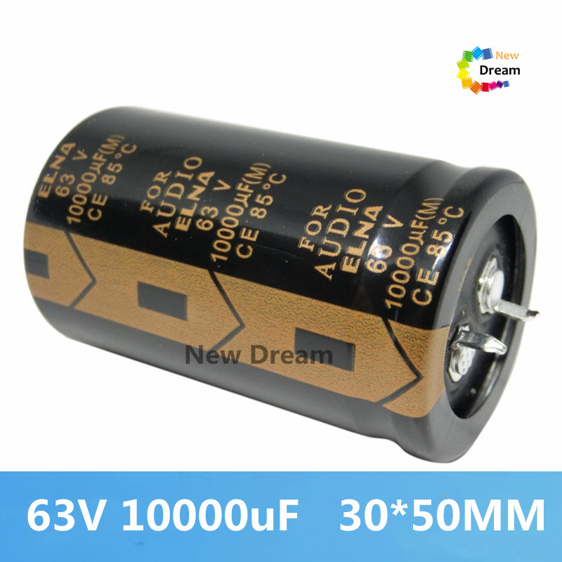 1PCS Original ELNA สําหรับเสียง 63V 10000uF เครื่องขยายเสียงเสียงไข้ electrolytic capacitor 30*50 มม