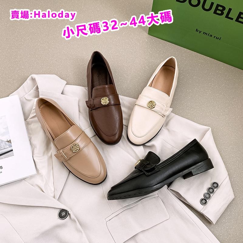 ขนาดเล็ก (32-44) รองเท้าเดียวสีดํารองเท้าหนังขนาดเล็กผู้หญิงสไตล์อังกฤษฤดูใบไม้ร่วงทุกการแข่งขันแบนผู้หญิงขนาดใหญ่รองเท้ารองเท้าทํางานผู้หญิงขนาดใหญ่รองเท้าสบายกันลื่น ปี13