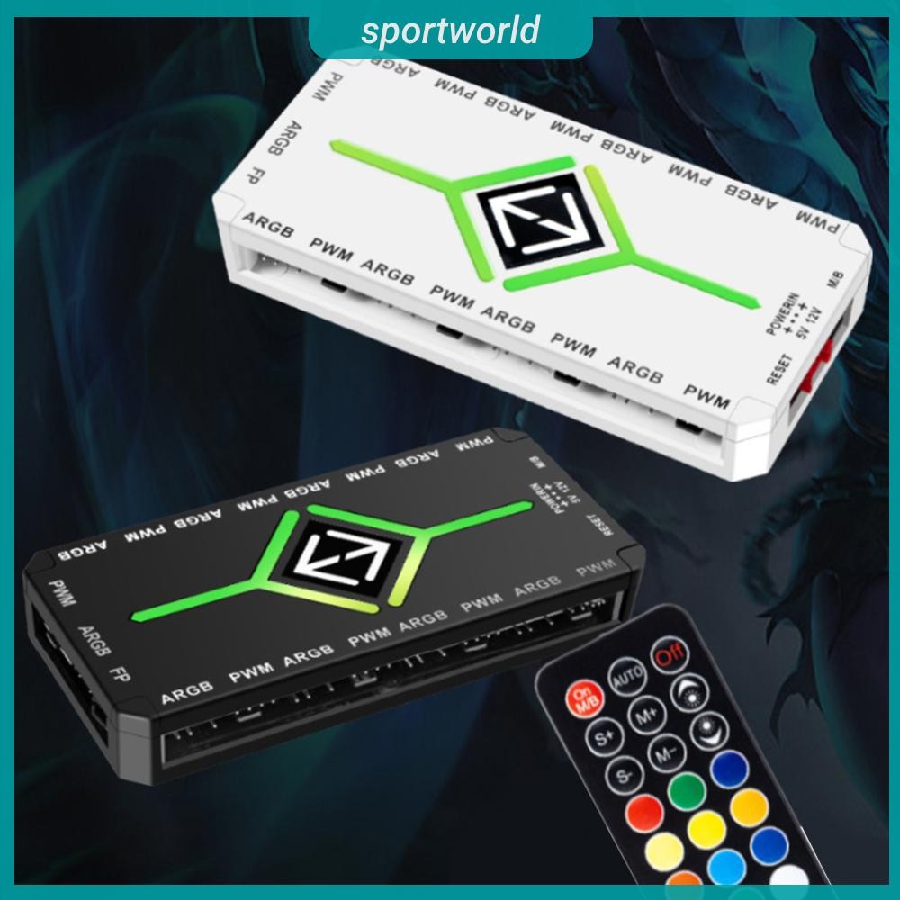สต็อกพร้อมในกรุงเทพ🚚 1 ถึง 9 3 in 1 4 Pin PWM แม่เหล็กดูด Hub SATA Power Supply PWM ARGB Fan Hub PWM & ARGB Hub Splitter สําหรับคอมพิวเตอร์พีซี Case Fan [sportworld.th]
