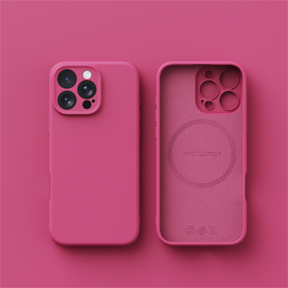 เคสซิลิโคนเหลวสีลูกกวาดสําหรับ iPhone 15 Pro Max 15Pro 14Pro 14 Pro Max Magnetic Skin Smooth Soft Cover