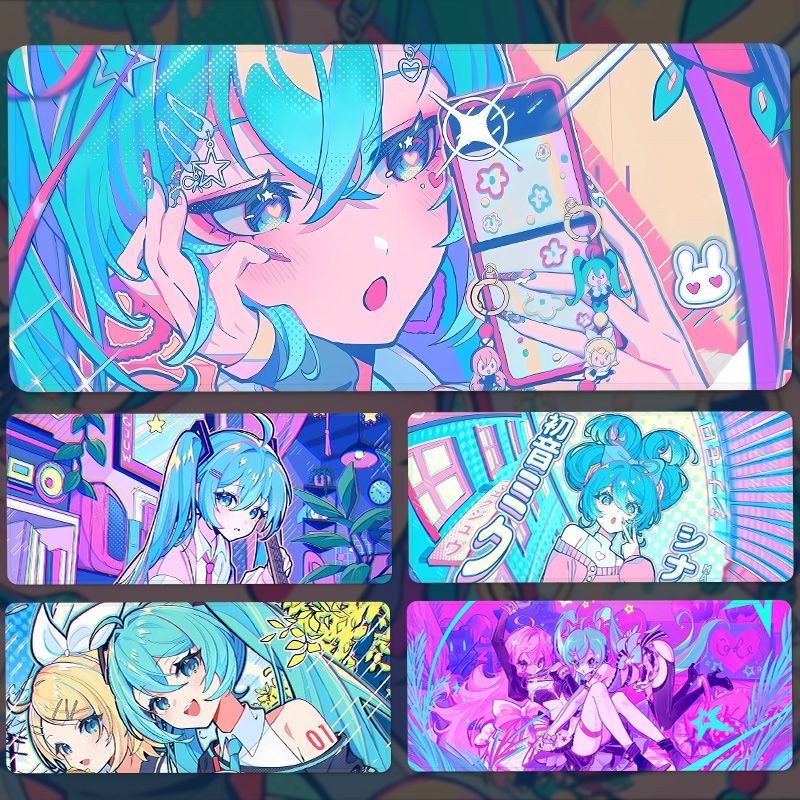 แผ่นรองเมาส์ Hatsune Miku อุปกรณ์เสริมคอมพิวเตอร์ FJTPD5289 250428