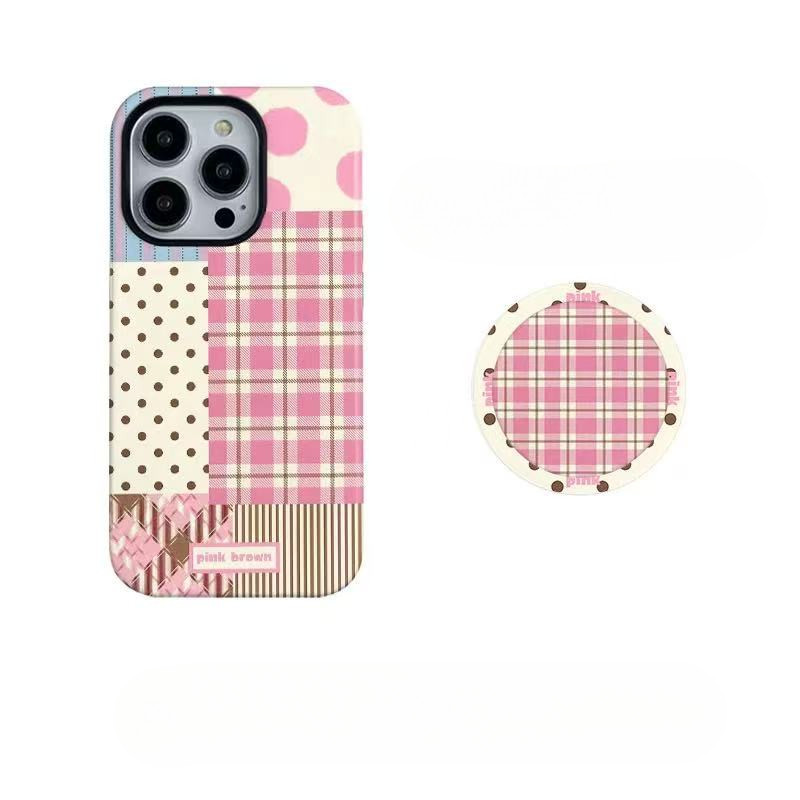 ลายสก๊อตเคสโทรศัพท์ Grip เหมาะสําหรับ iPhone 11 12promax 12 13 14 15 Pro max กรณีปกหลัง 14promax 15pro 16 Pro max ปลอก