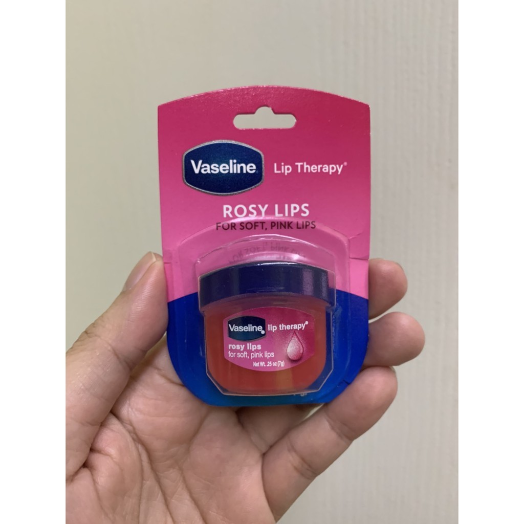 ถูกที่สุด Vaseline Lip Therapy Rosy Lips 7g.ลิปบาล์มบำรุงเพื่อริมฝีปากสวยนุ่ม