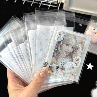 50 ชิ้น/ถุงการ์ตูนน่ารักถุงปิดผนึก Toploader Photocard ถุงบรรจุภัณฑ์