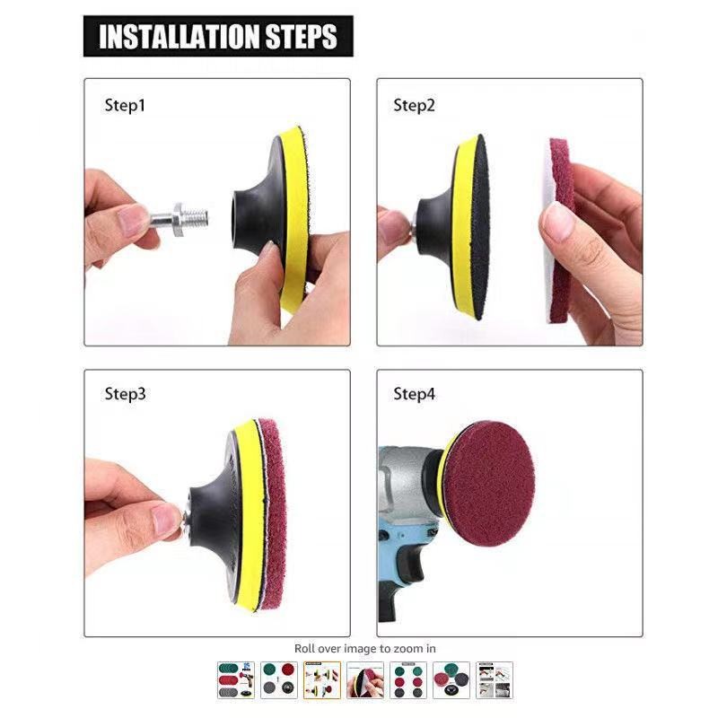 (3/6ชิ้น)ชุดแปรงสว่านไฟฟ้า สำหรับสว่าน แปรงทำความสะอาดรถยนต์ หัวแปรงสว่าน แปรงขัดล้อ - รูปที่ 4