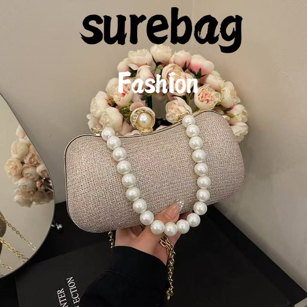 surebag-กระเป๋าปาร์ตี้ กระเป๋าถือไข่มุก ขนาดใหญ่ จุของได้เยอะ สีพื้น ระดับไฮเอนด์ เหมาะสําหรับผู้หญิง #กระเป๋า ชุดไทย