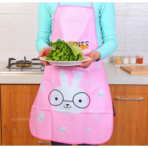 ผ้ากันเปื้อนครัวผ้ากันเปื้อนทําอาหารกันน้ําการ์ตูนตัวอักษร Motif ผ้ากันเปื้อนกันน้ําผ้ากันเปื้อนเกาห