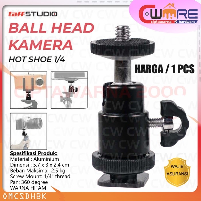 TaffSTUDIO Hot Shoe 1/4 QM3621 หัวบอลกล้อง - BDB