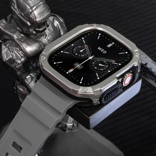 Band + กรณีกีฬาสายรัดซิลิโคน TPU + PC ฝาครอบกันชนสําหรับ Apple Watch Ultra 2 49 มม.42 44 45 46 มม. iWatch Series10/8/7/SE/6/5