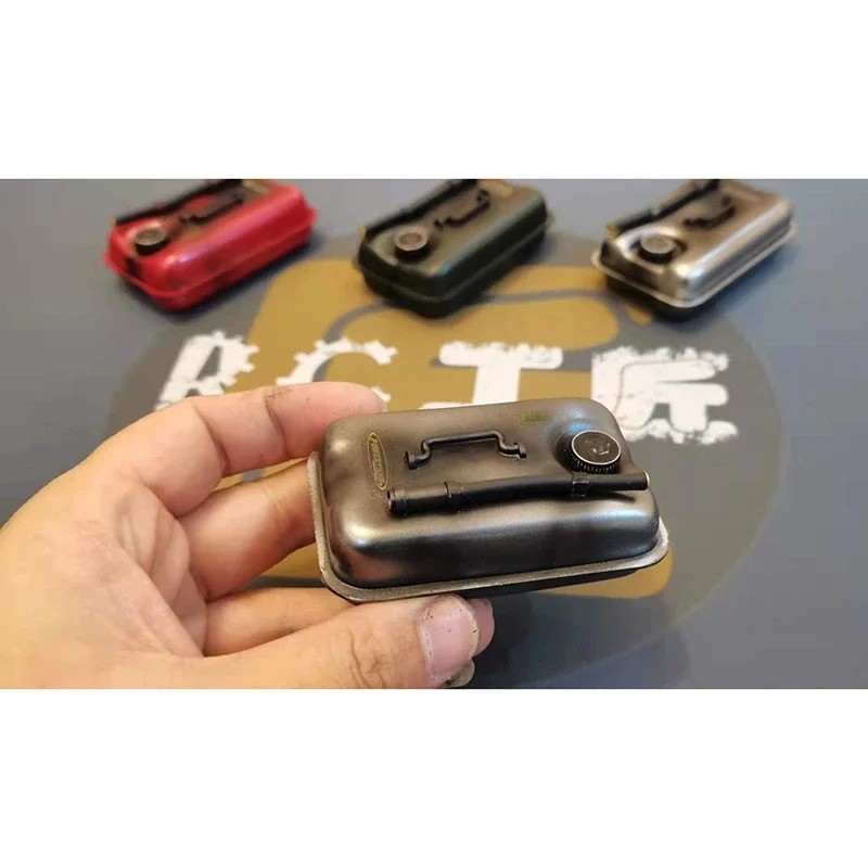 1pcs จําลองแนวนอนถังน้ํามันสําหรับ 1/10 RC Crawler รถ TRX4 Defender RC4WD D90 D110