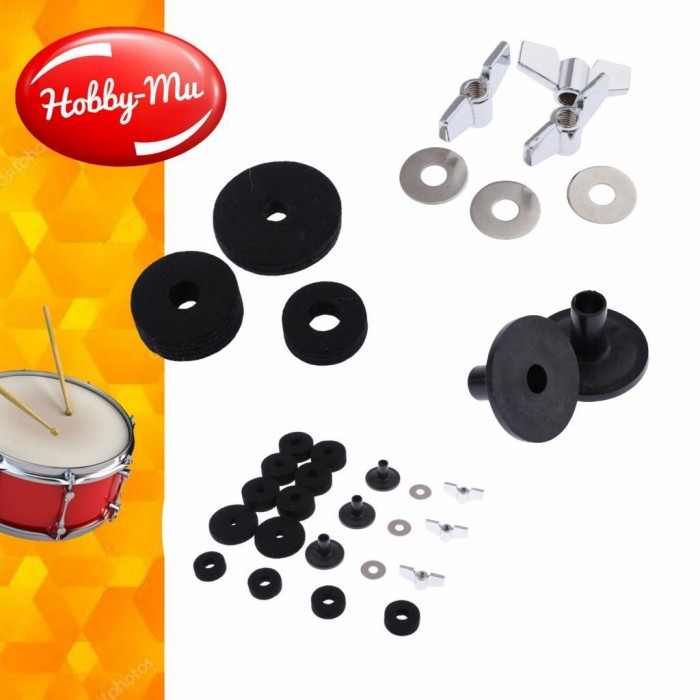 Cymbal Stand Felt Washer Cymbal Sleeves & Wing Nuts Drum Set
