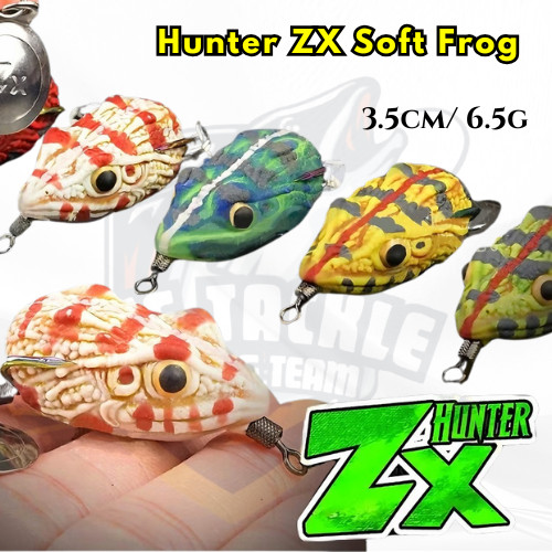 Umpan Katak Tiruan Getah Hunter ZX Soft Frog 3.5 ซม./ 6.5g เหยื่อตกปลาหล่อKTE