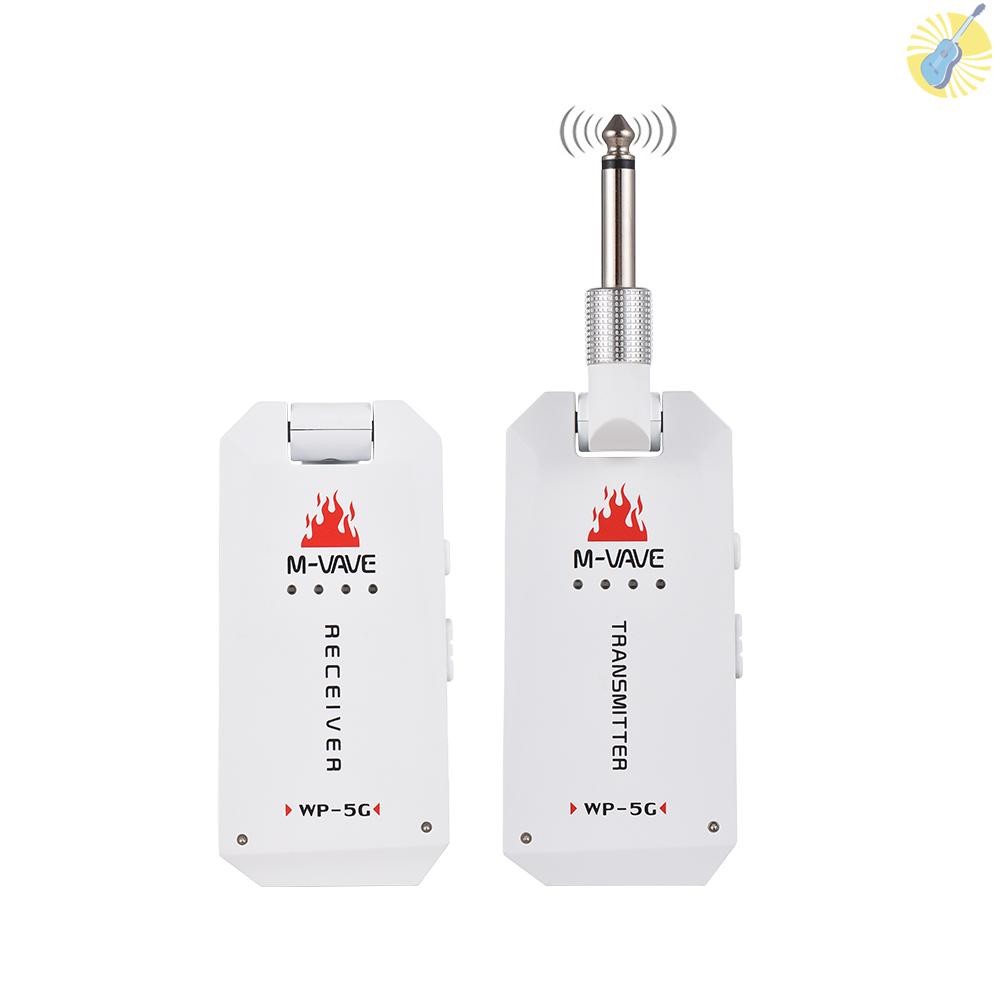 M-VAVE 5.8G ระบบกีตาร์ไร้สายชาร์จเครื่องส่งสัญญาณกีตาร์ชุด UHF สําหรับกีตาร์ไฟฟ้าเบสไฟฟ้าเครื่องมือล